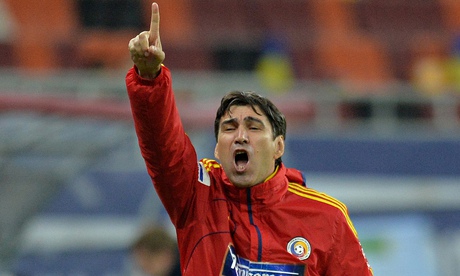 Romania's coach, Victor Piturca, tends to wear black and has 666 on his car number plate.